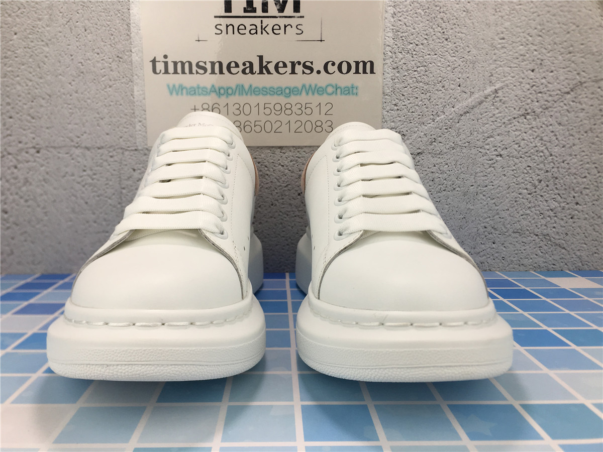 ALEXANDER MCQUEEN White & Pink Oversized Sneakers